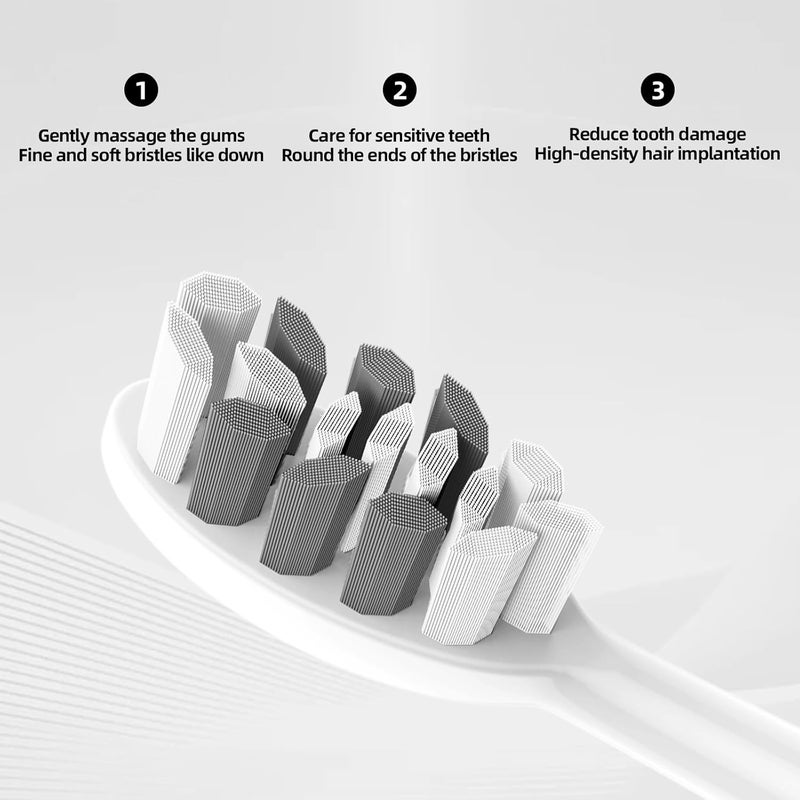 Seapeoa Adult Sonic Electric Toothbrush with 10 Brush Heads, Travel case, and Wall Bracket, Suitable for Both Adults and Children, IPX8 Waterproof, USB Charging, 42000VPM, Silver - Image 5